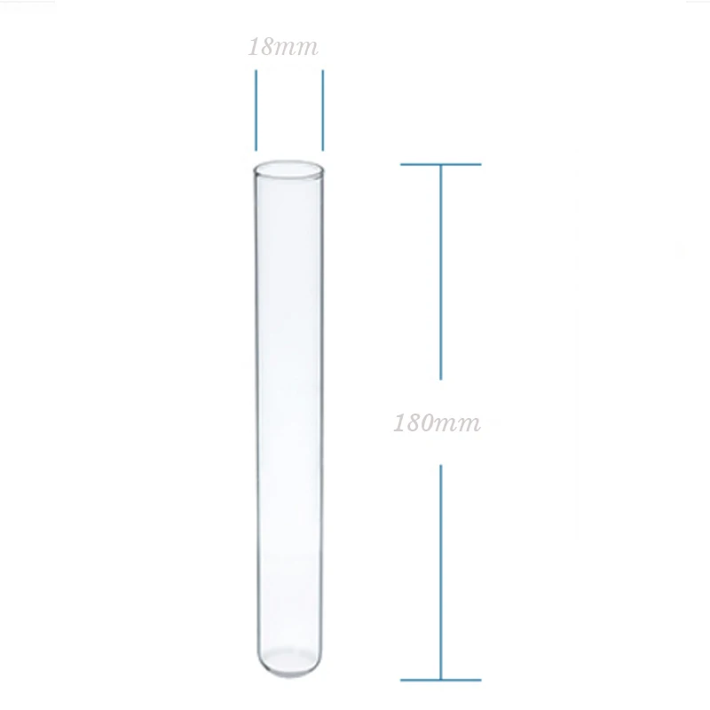 6 шт. чистая прозрачная стеклянная пробирка с круглым дном 1,8 см* 18 см без разъема лабораторные принадлежности