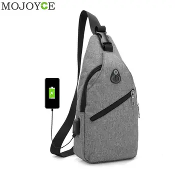 

Oxford Chest Pack Single Shoulder Strap Back Bag USB Charge Crossbody Bags for Women Sling Shoulder Bag Back Pack Travel
