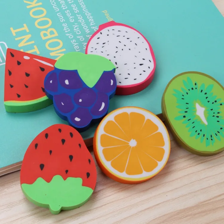 Fruit shape eraser Lovely Simulation Fruits Eraser Day Han Xinkuan