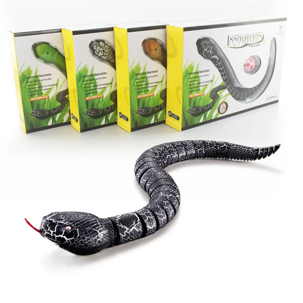 Новая забавная Змея с дистанционным управлением Гремучая змея животное трюк ужасающий озорство игрушка черный Высокое качество Прямая поставка