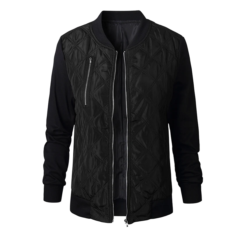 Short Slim Basic Jackets Women Zipper Long Sleeve Autumn Baseball Jacket Ladies Casual Cotton Coats Plus Size 3XL KLD1217