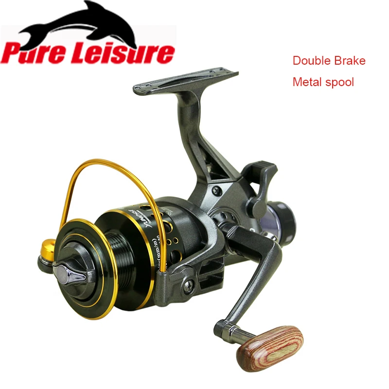 

PureLeisure Spinning Fishing Reel 5.2:1/5.0:1 Double-loading Front and Rear Brakes Reel Sea Fishing Wheel Carp Fishing Gear