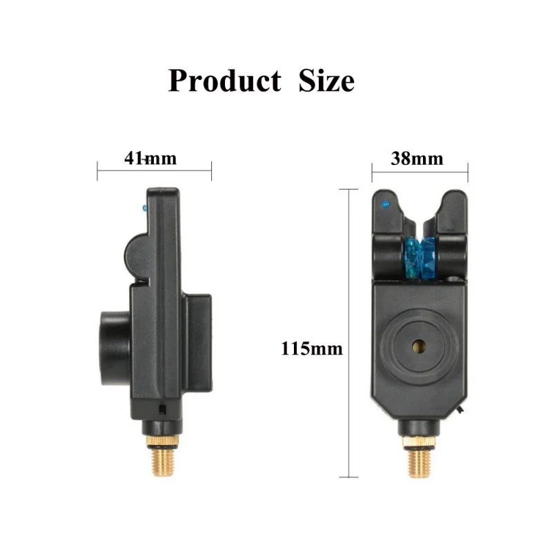 1 шт. 1 светодиодный Регулируемый тон, громкость, чувствительность, звуковое оповещение, сигнализация для рыбалки, водостойкая рыболовная сигнализация, рыболовная удочка, Свингеров