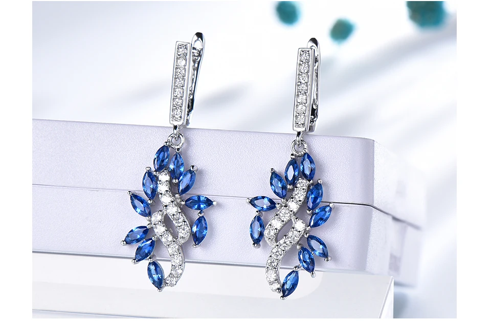 UMCHO Sapphire 925 sterling silver jewelry sets for women S029S-1 pc (7)