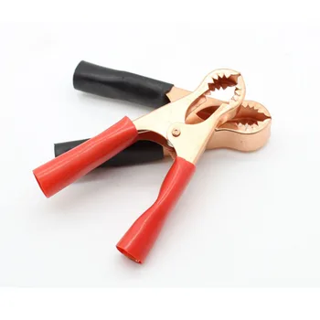 

Crocodile Clip 10Pcs 50A Red + Black 80mm Car Van Battery Test Lead Clips Alligator Clips Power test and electrical connection