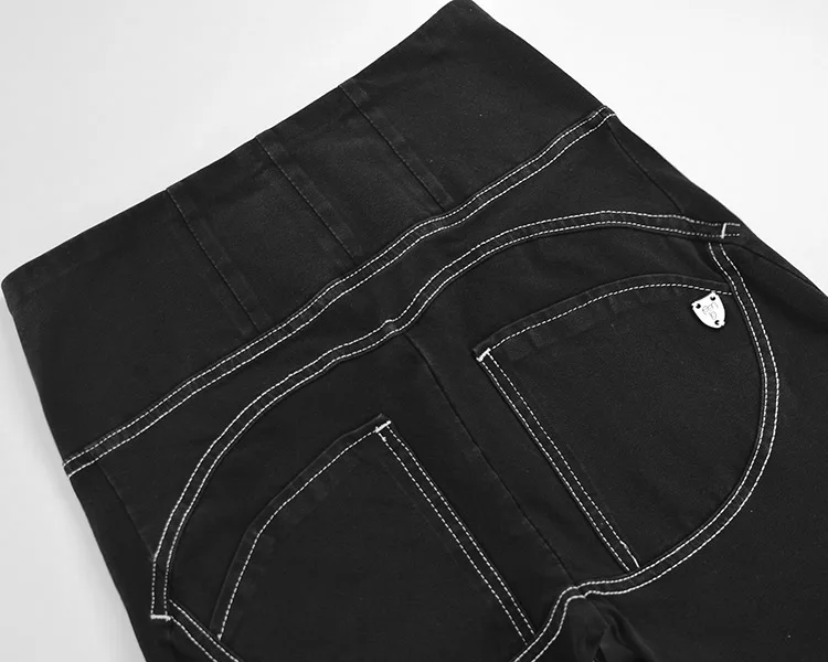 Женские джинсовые штаны с эффектом пуш-ап, модные обтягивающие джинсы, Mujer Pantalones Mujer Cintura Alta, черные спортивные штаны, Pantalon Femme
