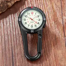 

Simple Clip-On Carabiner Keychain Pocket Watch Men Women Outdoor Sport Climbing Watches Quartz pocket watch