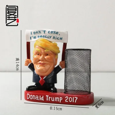 

USA Donald Trump The creative resin doll features a trump cartoon character statue of Donald trump to commemorate the dolls