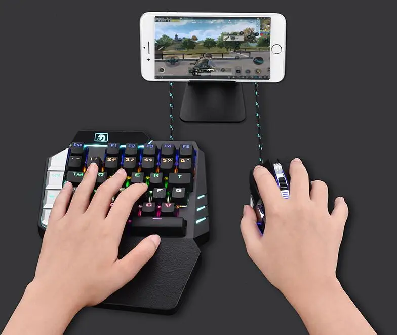 Игровая клавиатура для одной руки механическая PUGB мобильных игр левой ПК ноутбук