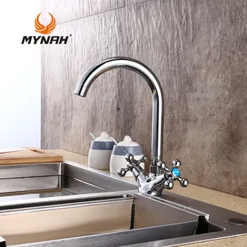 

MYNAH Russia Free Shipping Modern Style Kitchen Faucet Sink Contemporary Swivel Faucet Hot And Cold Water Kitchen Tap M4461