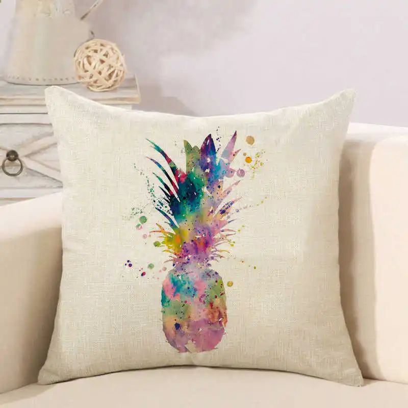 pillowcase pineapple linen cushion cover (7)