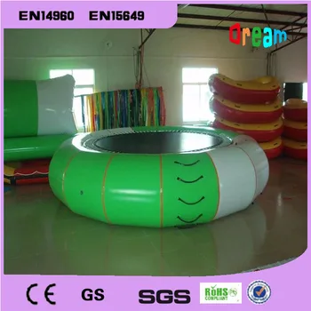 Buy Free Shipping Dia 4m 0.9mm Inflatable Water Trampoline Water Jumping Bed Jumping Trampoline(free 1 Blower)
