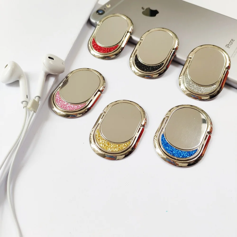 360 Degree Rotate Phone Holder Mirror Finger Ring Mobile Phone Stand Ultra-thin oval metal Holder For iPhoneX 8 Smartphone (7)