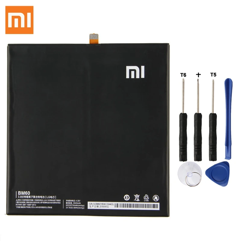 Original XIAOMI BM60 BM61 Replacement Battery For Xiaomi MI Mipad 1