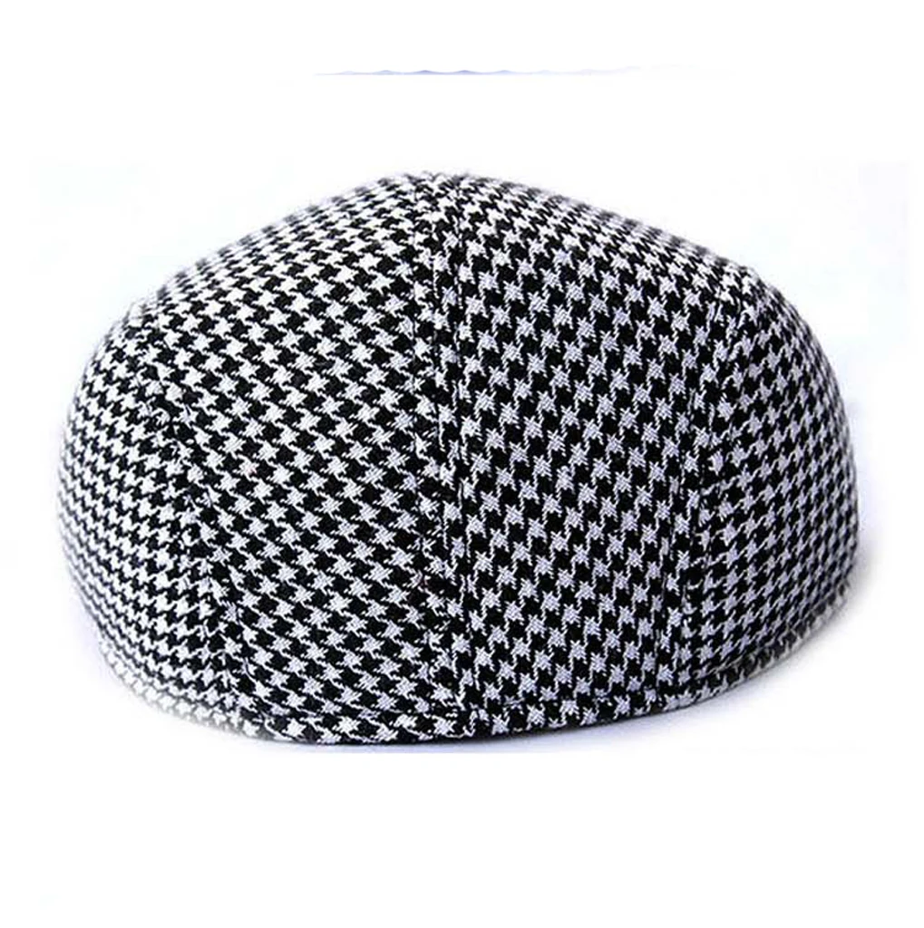 Children Kids Peaked Country Cabbie Golf Hats Cotton Hound Tooth Beret Cap Newsboy Flat Hat Fashion Outdoor Acc