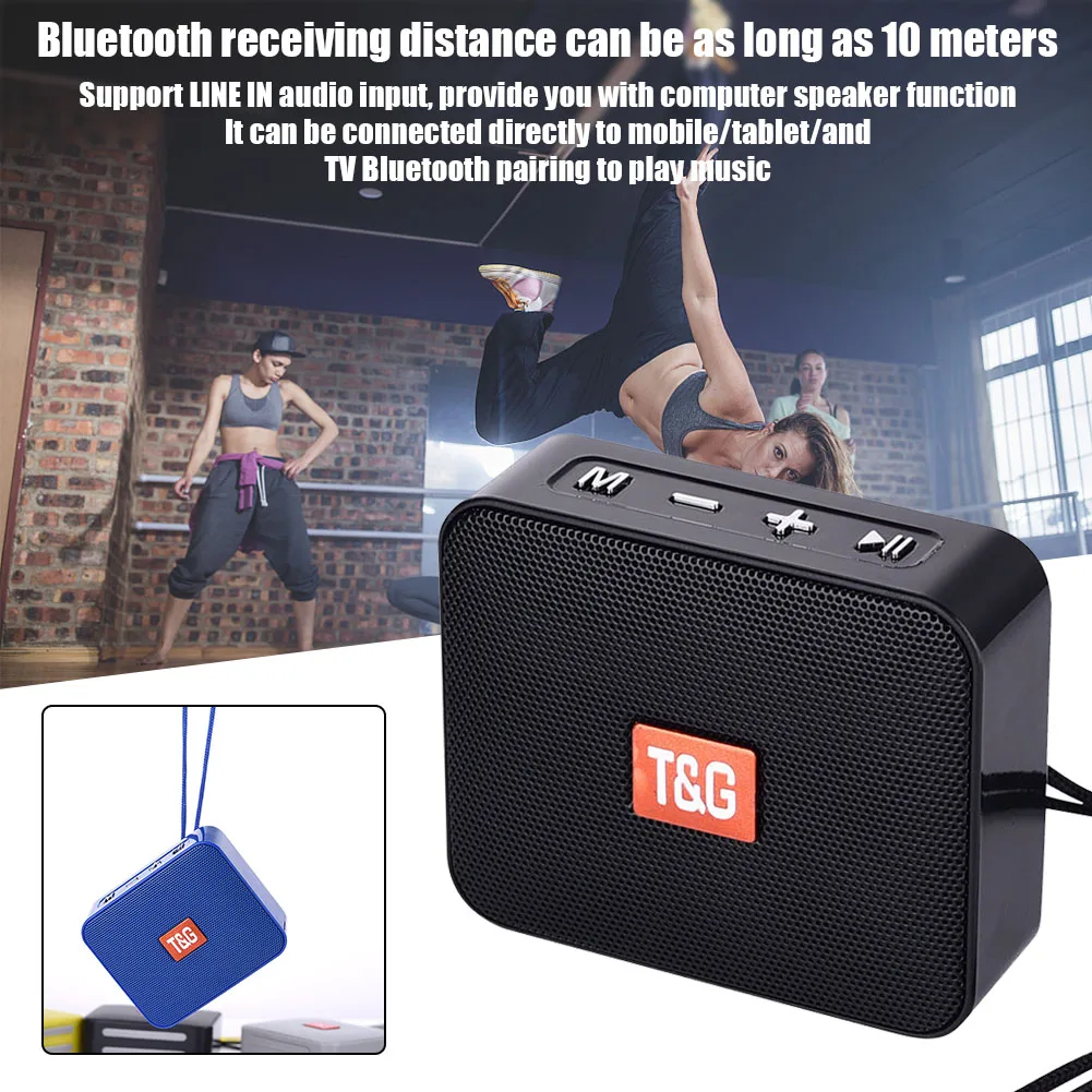 TG166 мини-динамик инновационная квадратная bluetooth-карта портативная беспроводная TG166 Поддержка Micro TF карта с 5,0 500 мАч батарея 5 Вт Bas