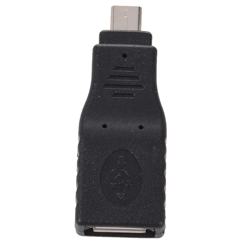 Адаптер OTG (On - The Go) USB A вогнутый к mini B выпуклый черный #8 | Электроника