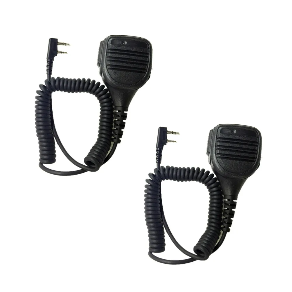 2PCS 2PIN walkie talkie Speaker Mic for KENWOOD BAOFENG UV5R H555