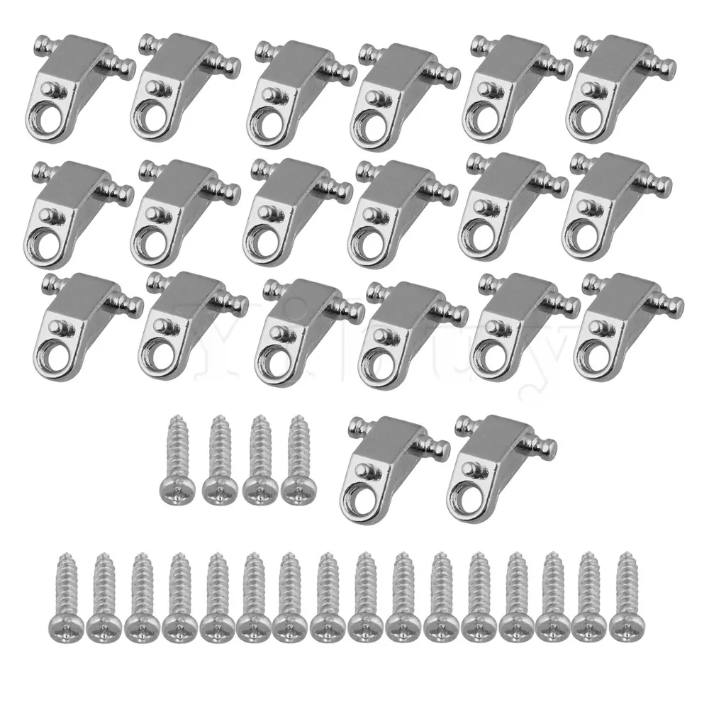 

Yibuy 20 x Silver Copper Electric Guitar Roller String Trees String Retainers