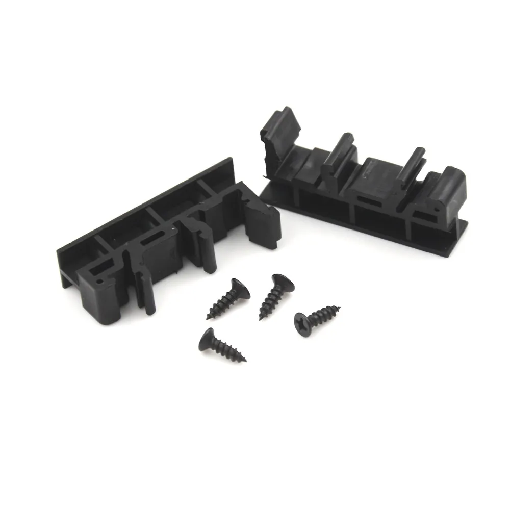 

1Set=2pcs adapter+4 screws PCB DIN C45 Rail Mounting Adapter Circuit Board Bracket Holder Carrier Clips Black Green Whosesale