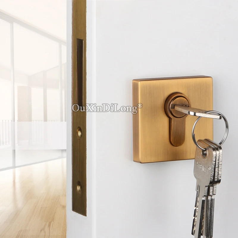  Luxury European American Silent Door Lock Set Interior Living Room Bedroom Bathroom Invisible Hidde - 33023470053