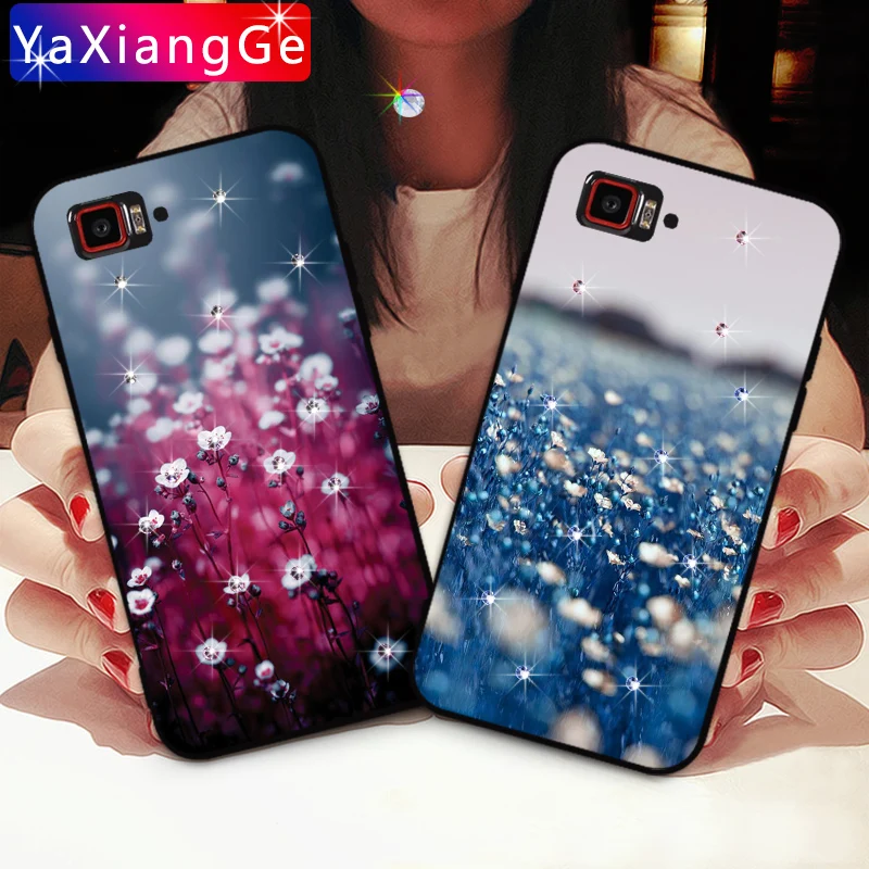 

Flower Shine Sticky Diamond Cases For Lenovo Vibe Shot Z90 S90 S850 P1M P2 P1 TPU silicone Cover For Lenovo Z2 Pro K920