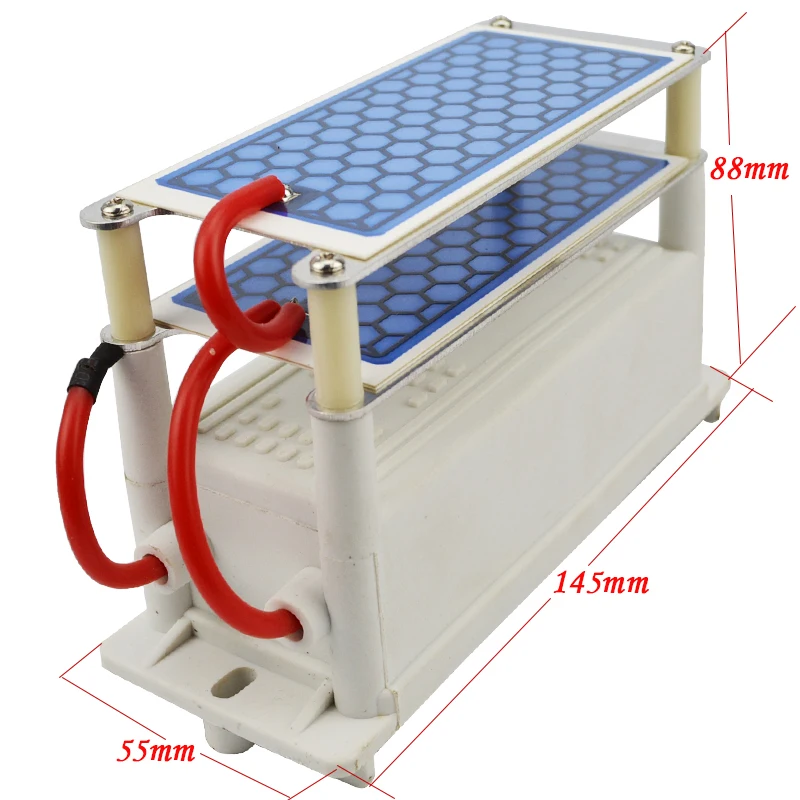 Портативный Керамический генератор озона 220V 10g двойной интегрированный длинный срок службы керамический озонатор воздуха система очистки