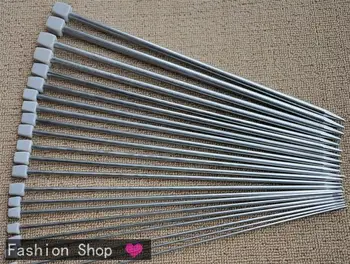 

Wholesale 2pc/set 22pc/set 10set/lot Single Point Straight Needle Aluminum Knitting Needlework Knitted handicrafts NEEDLE-760192