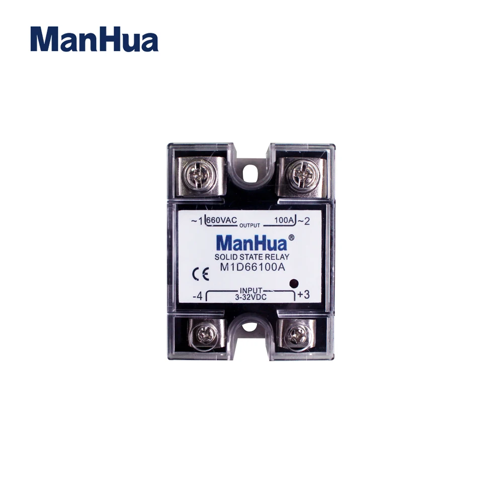

ManHua 3-32VDC 660VAC 100A M1D66100A Control Solid State Relay With Sealed Single Phase Low Power SSR