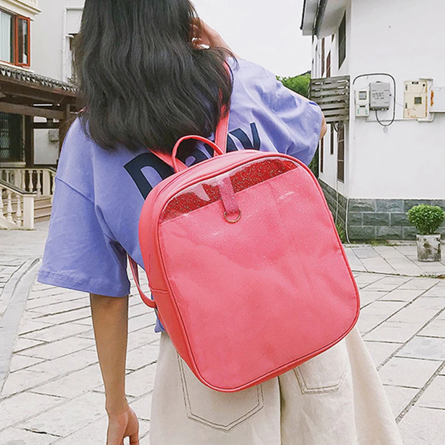 

Clear Itabag Transparent Bag Women Backpacks Waterproof Kawaii Harajuku School Bags for Women Bookbag Teenager Students Travel