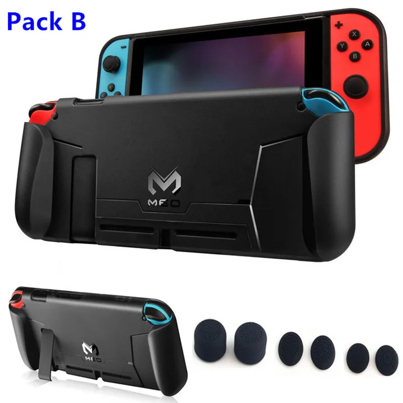 Nintend Switch Docking TPU Case Guard Outer Cover Protector Shell For Nintendoswitch NS Console Handle Grip w/ 4 Game Card Slot |