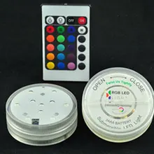 16 шт./лот разноцветный Дистанционное управление 16 Цвета погружные свет, rgb База свет для Свадебные украшения