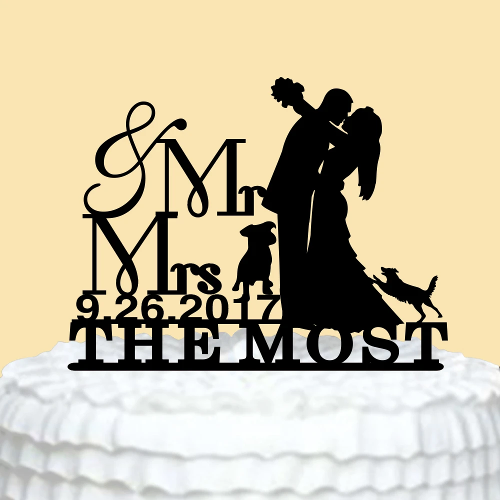 Personnalise Acrylique Gateau Topper Pour Mariage Et Anniversaire Lettres Decoration De Gateau Decoration De Mariage Avec Nom Et Dates Dessin Anime Figure Aliexpress