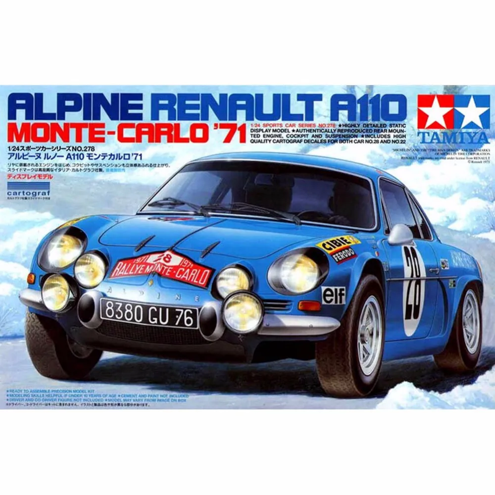 Tamiya 24278 1/24 Renault Alpine A110 ❱-игрушка на радиоуправлении Монте-Карло | Игрушки и хобби