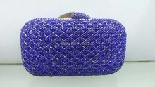 Freies verschiffen!! A15-15, blaue farbe mode top kristallsteinen ring handtaschen für damen nette parteibeutel