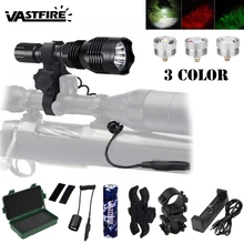 Открытый светодиодный тактический пистолет вспышки светильник L2 белый/T6 зеленый/XPE красный охотничий фонарь светильник+ прицела+ пресс пульт дистанционного управления+ прицела