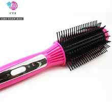 Yalige 2 в 1 многофункциональная электрическая расческа-выпрямитель для волос и щипцы для завивки волос с защитой от ожогов плоский утюг щетка для выпрямления и завивки волос инструмент