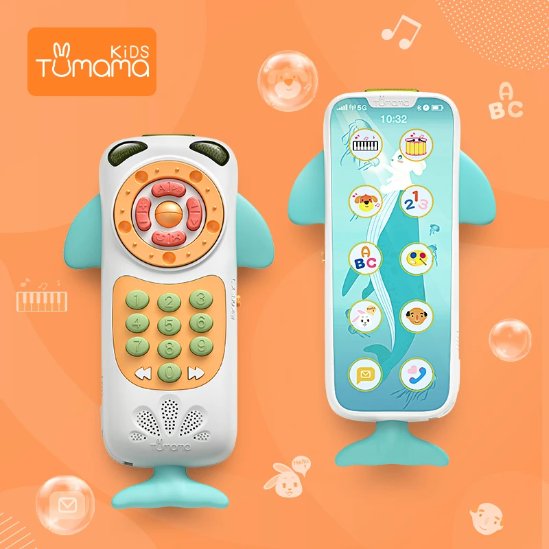 

Tumama Baby Mobile Phone Whale Educational Music toys Cellphone Kid Educational Phone English Learning Mobile Phone Juguetes