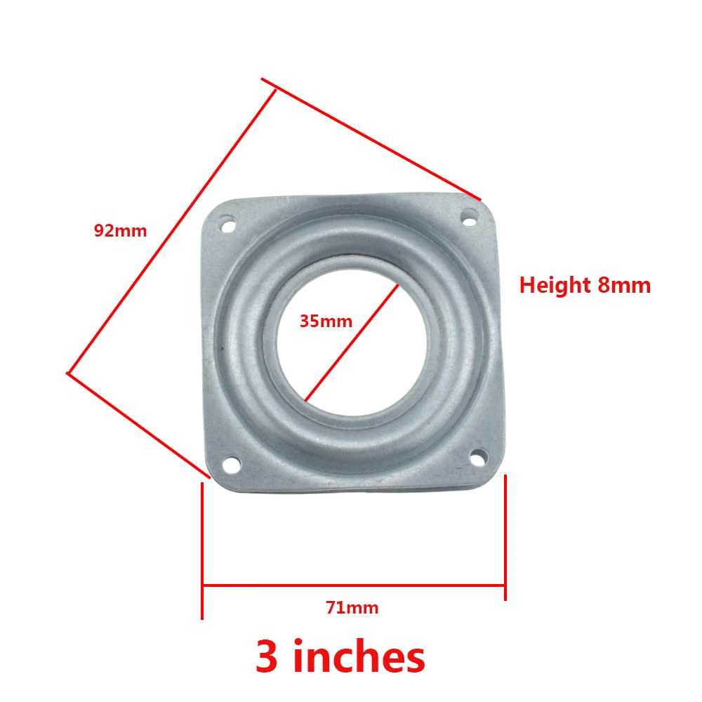 3/4 Inch Heavy Duty Lazy Bearing Turntable Boat Seat Swivel Plate Base 360 Degree Rotating