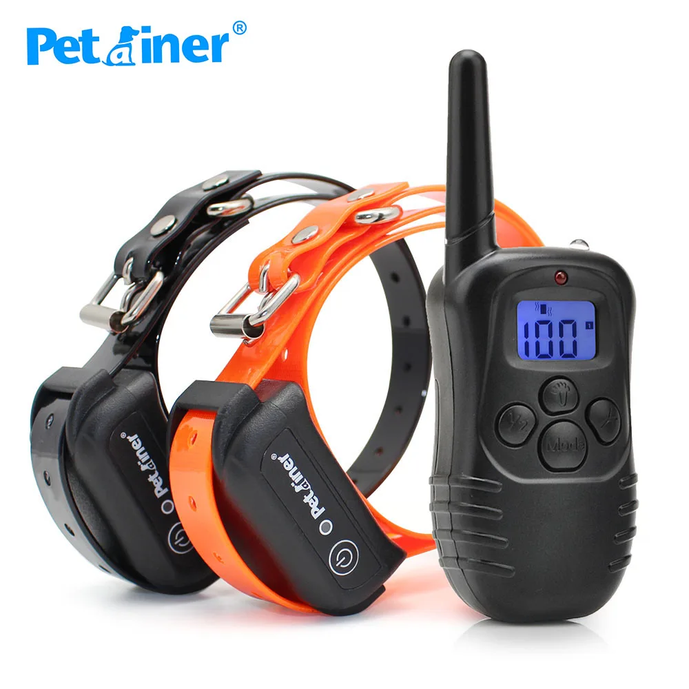 Petrainer 998DB 2 собак Водонепроницаемый собаки шок воротник электрическим током