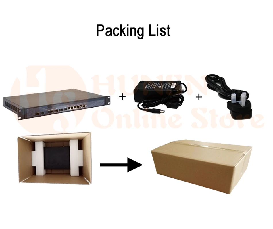 Firewall Mikrotik Pfsense Router PC I3 4160 I5 4430 I7 4770 G3250 HUNSN RS19 (04)