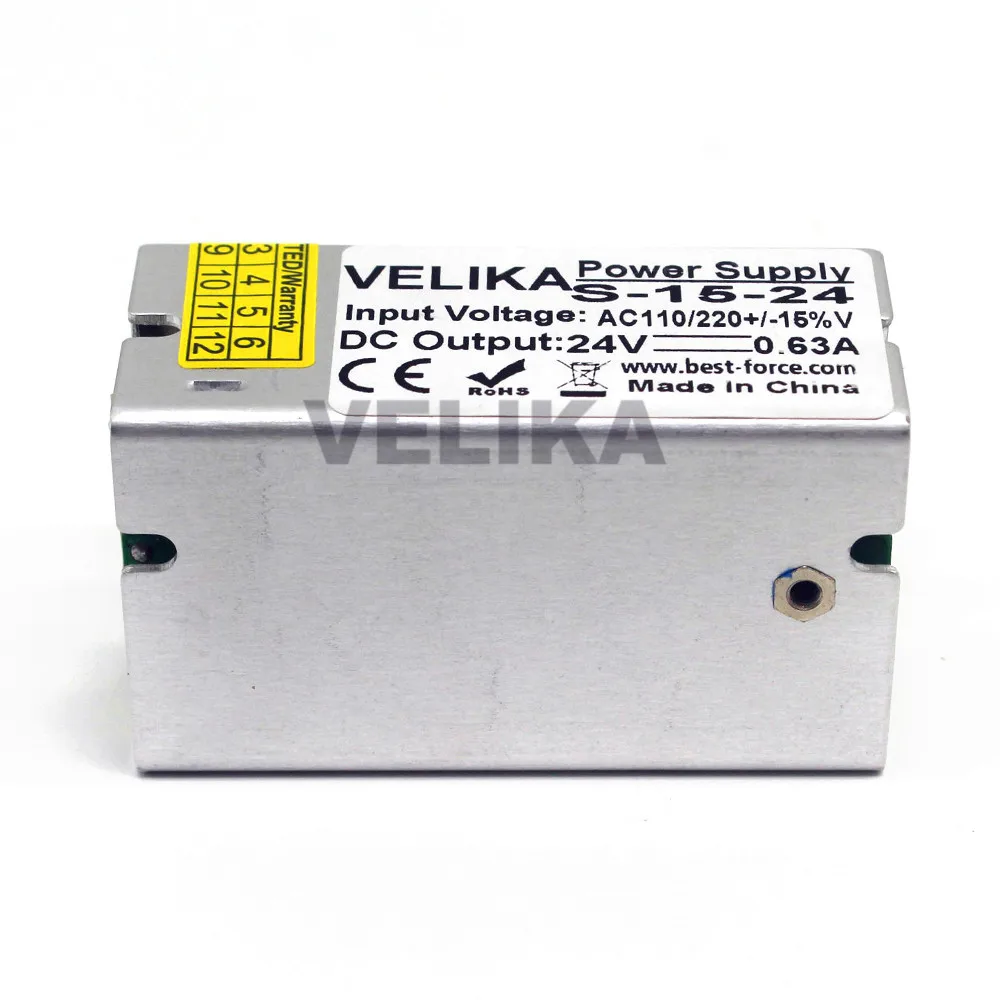 Драйвер источника питания Mini Size DC24 0 63 A 15 Вт AC DC 24 В источники для светодиодной