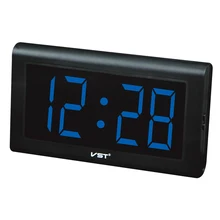 Parents LED Wall Clock digital glowing numbers plastic table clock large Display Desktop clocks With EU /US plug luminous clock