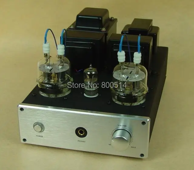 Finished 6n2 + Fu32 vacuum tube amplifier / 