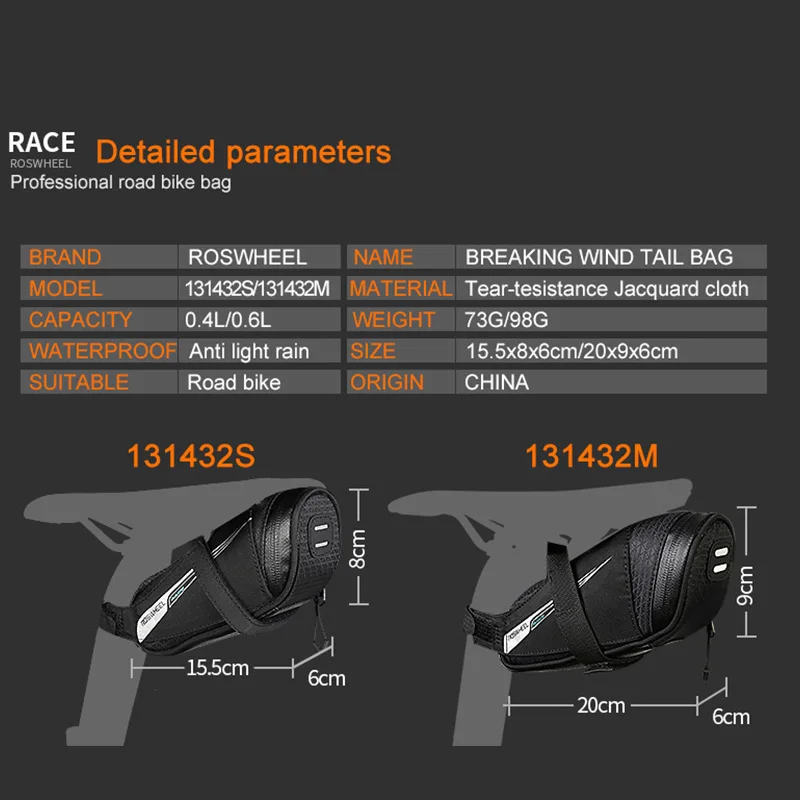 

Bicycle Tail Bag Bike Panniers Cycling Riding Equipment Storage Organizer Bag