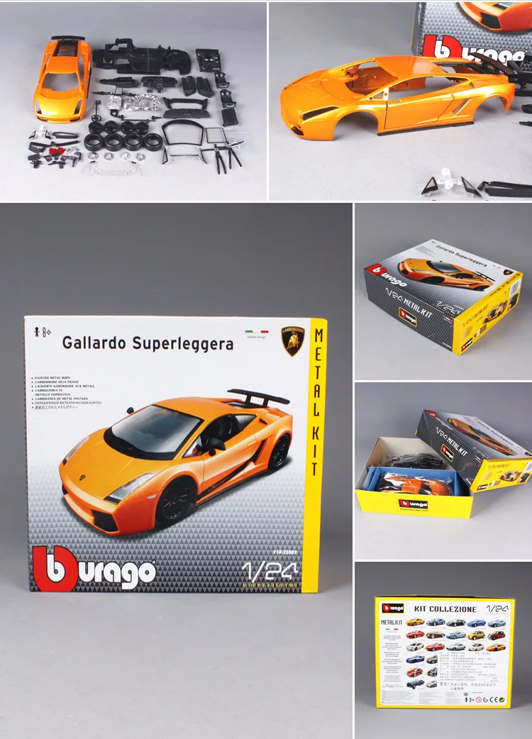 Bbruago 1:24 7 стилей Lamborghini Модель спортивного автомобиля в сборе сплав модель коллекция подарок