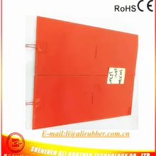 Подогревом площадку для Спецодежда медицинская машины силиконовая резина подогреватель 230 В 267 Вт 200*400*1.5 мм клей 1 лицо 500 мм провод выйти из Короткие