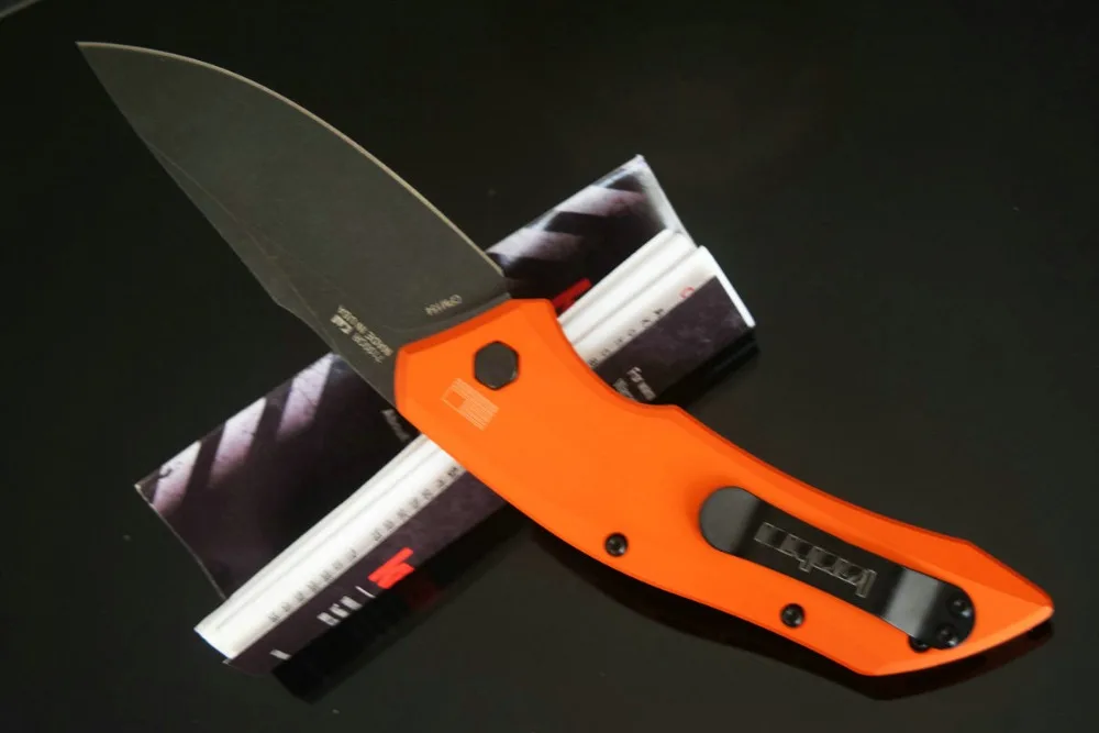 TRSKT LAUNCH 1 7100 складной нож CPM 154 с черной оксидной отделкой, 6061-T6 анодированная алюминиевая рукоятка охотничьи ножи Кершоу