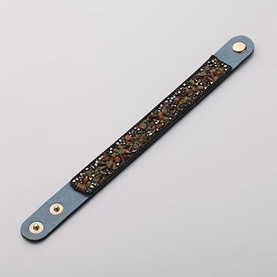 10 цветов 20 см длина дизайн модные разные цвета камень кожа браслеты и браслет для женщин - Окраска металла: color 1