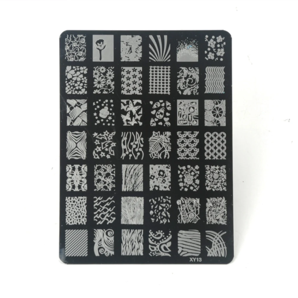 Бренд штамповки моды с дизайнерскими кружевными цветочками шаблоны для дизайна ногтей DIY трафареты штамп трафареты для лака изображения маникюрные инструменты#2